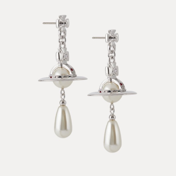 NWOT Vivienne Westwood Pearl Drop Earring - Picture 2 of 6